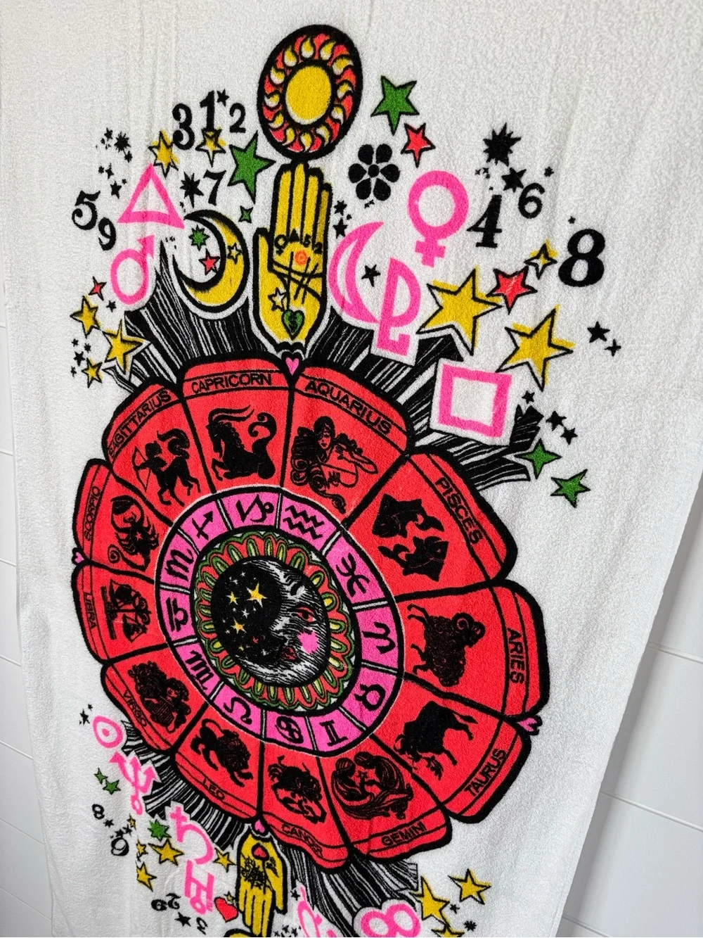 Vintage Cannon Zodiac Wheel Cotton Beach Towel